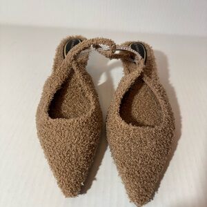 Gianni Bini Brown Textured Slingback Heels